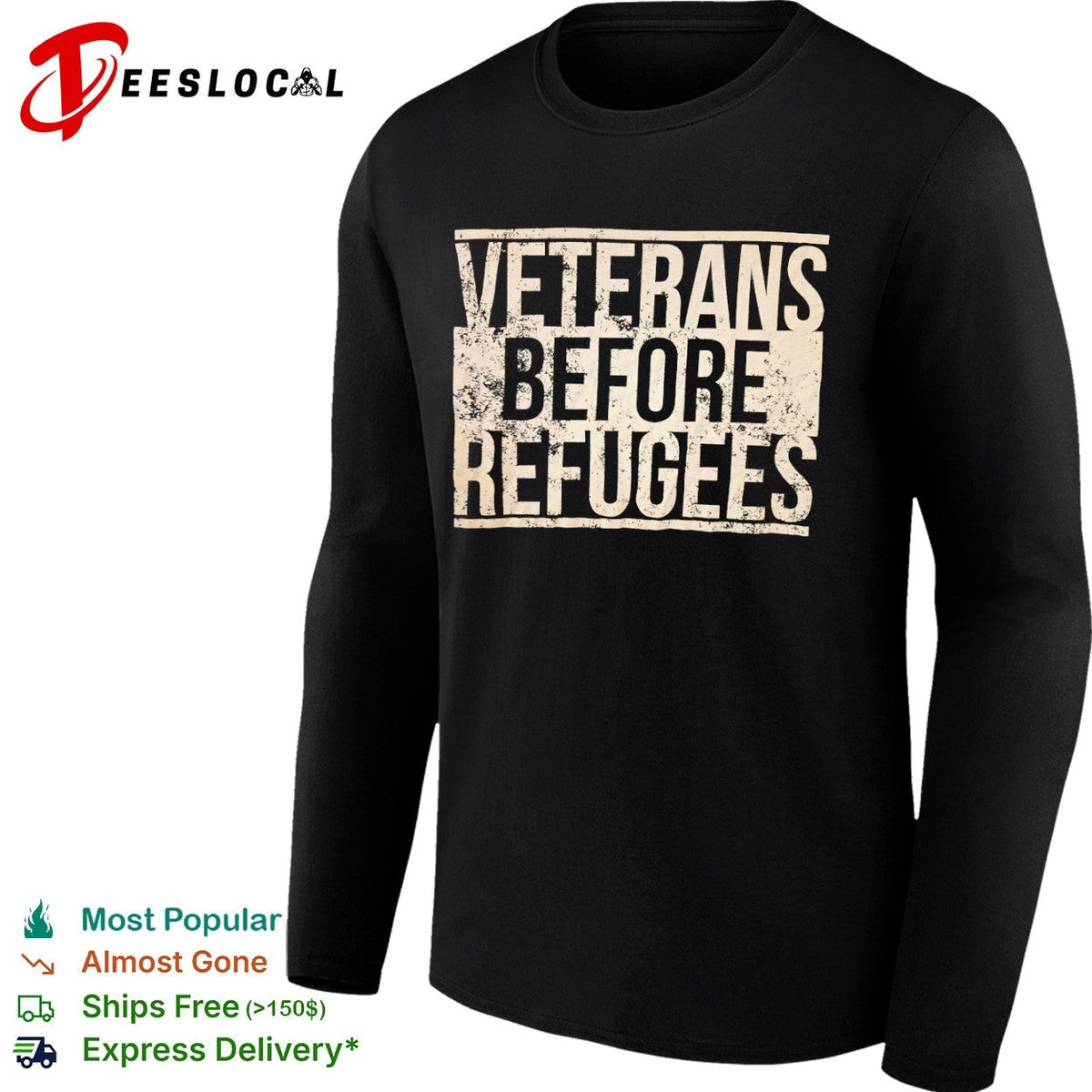 Veterans before refugees shirt Unisex