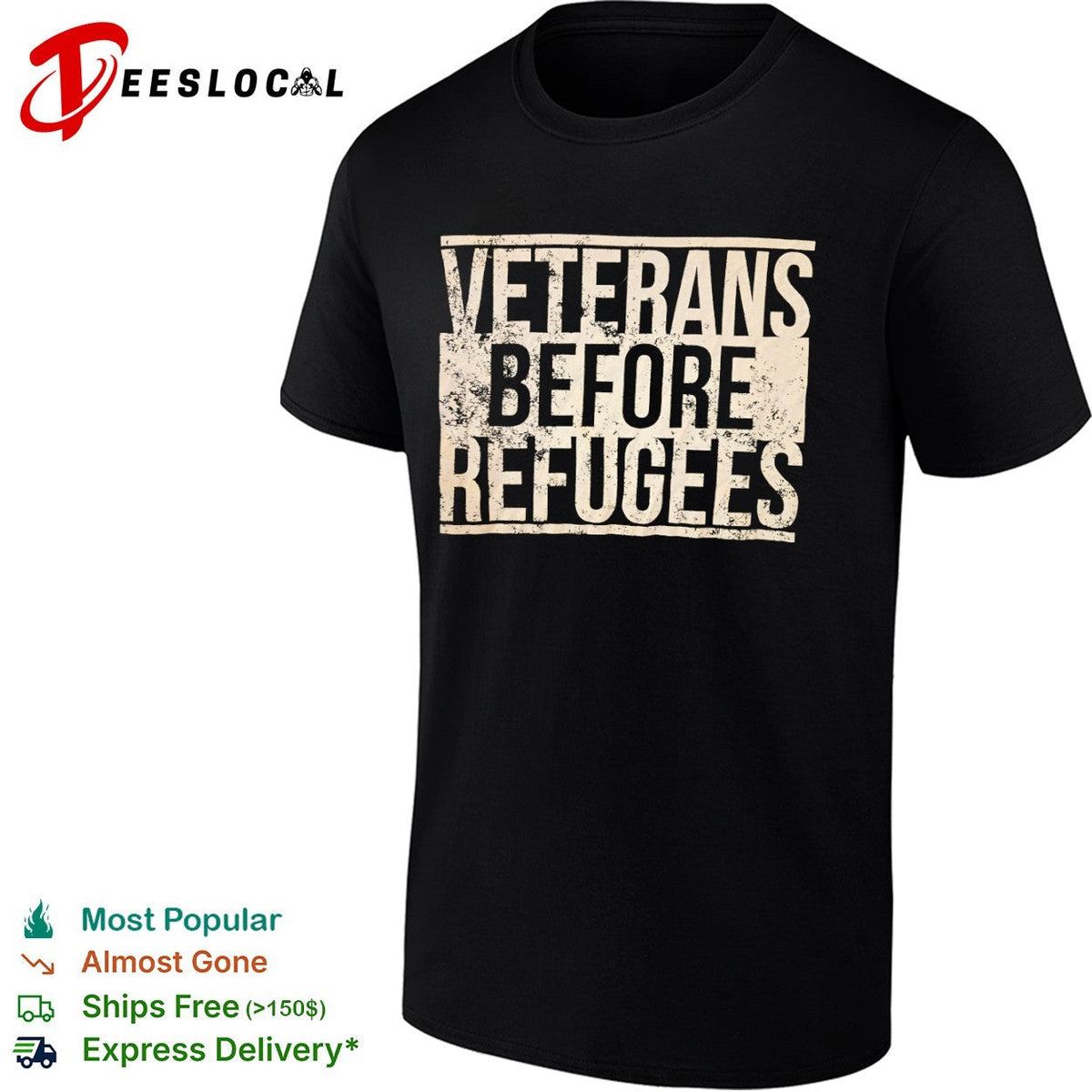 Veterans before refugees shirt Unisex