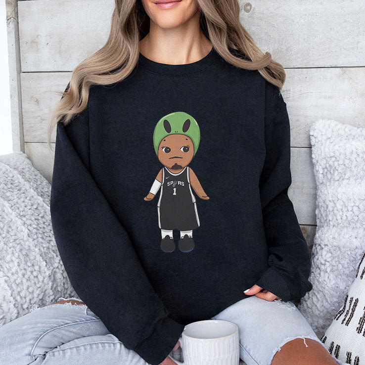 Victor Wembanyama Alien Spurs Chibi T Shirt Unisex