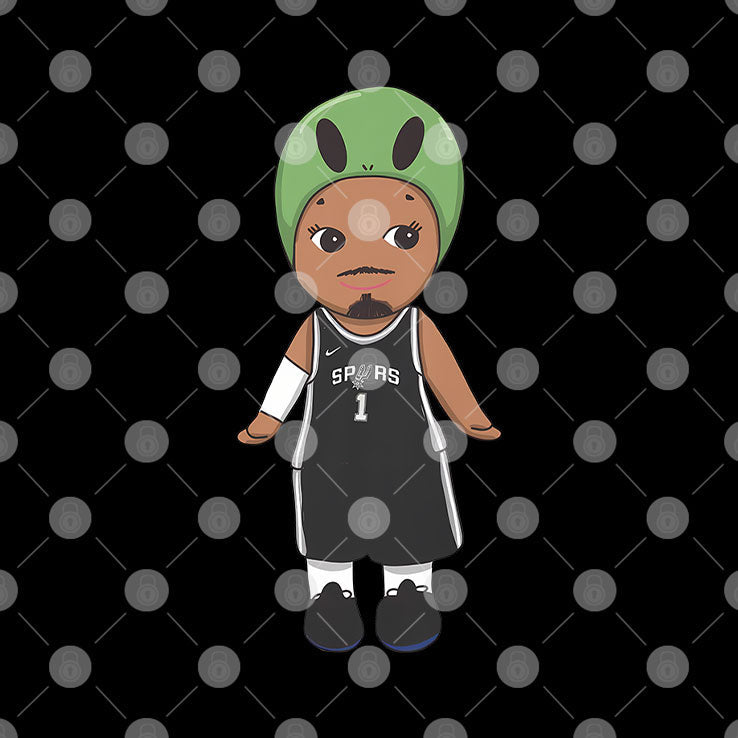 Victor Wembanyama Alien Spurs Chibi T Shirt Unisex