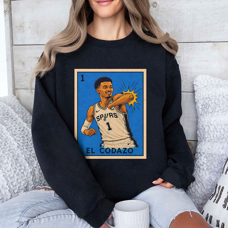 Victor Wembanyama Elbowing El Codazo San Antonio Spurs NBA 2026 Shirt Unisex