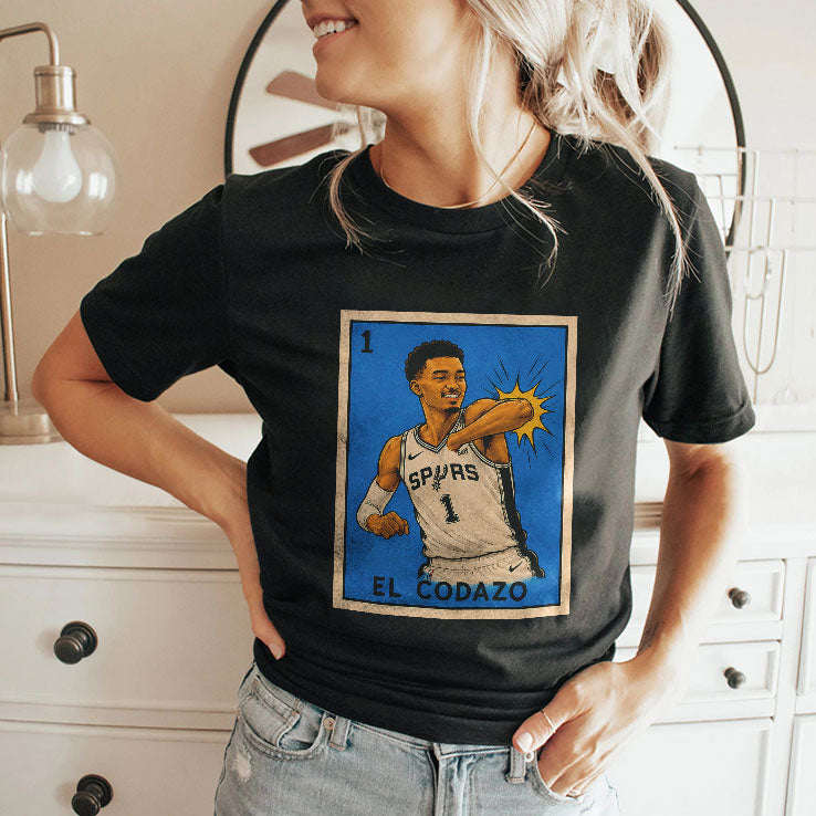 Victor Wembanyama Elbowing El Codazo San Antonio Spurs NBA 2026 Shirt Unisex