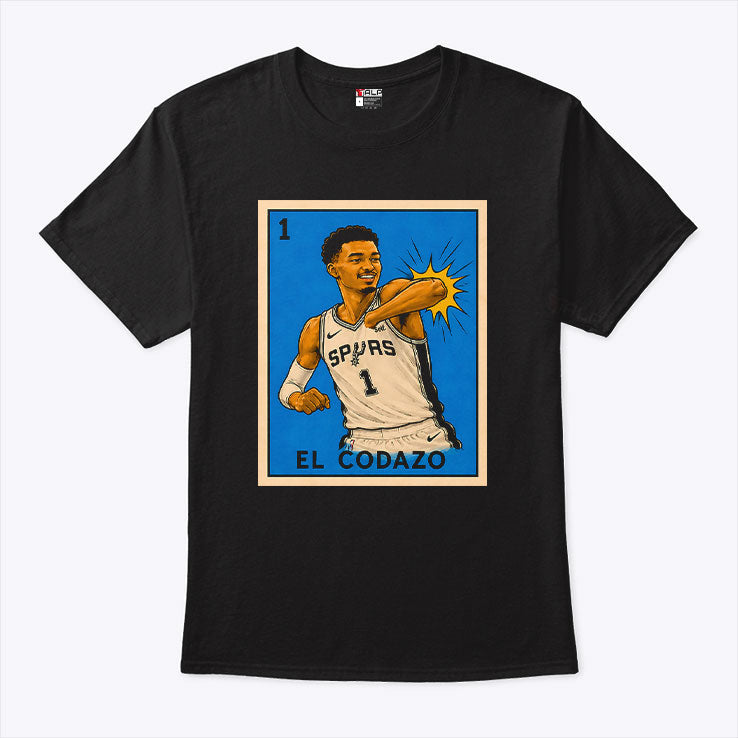 Victor Wembanyama Elbowing El Codazo San Antonio Spurs NBA 2026 Shirt Unisex