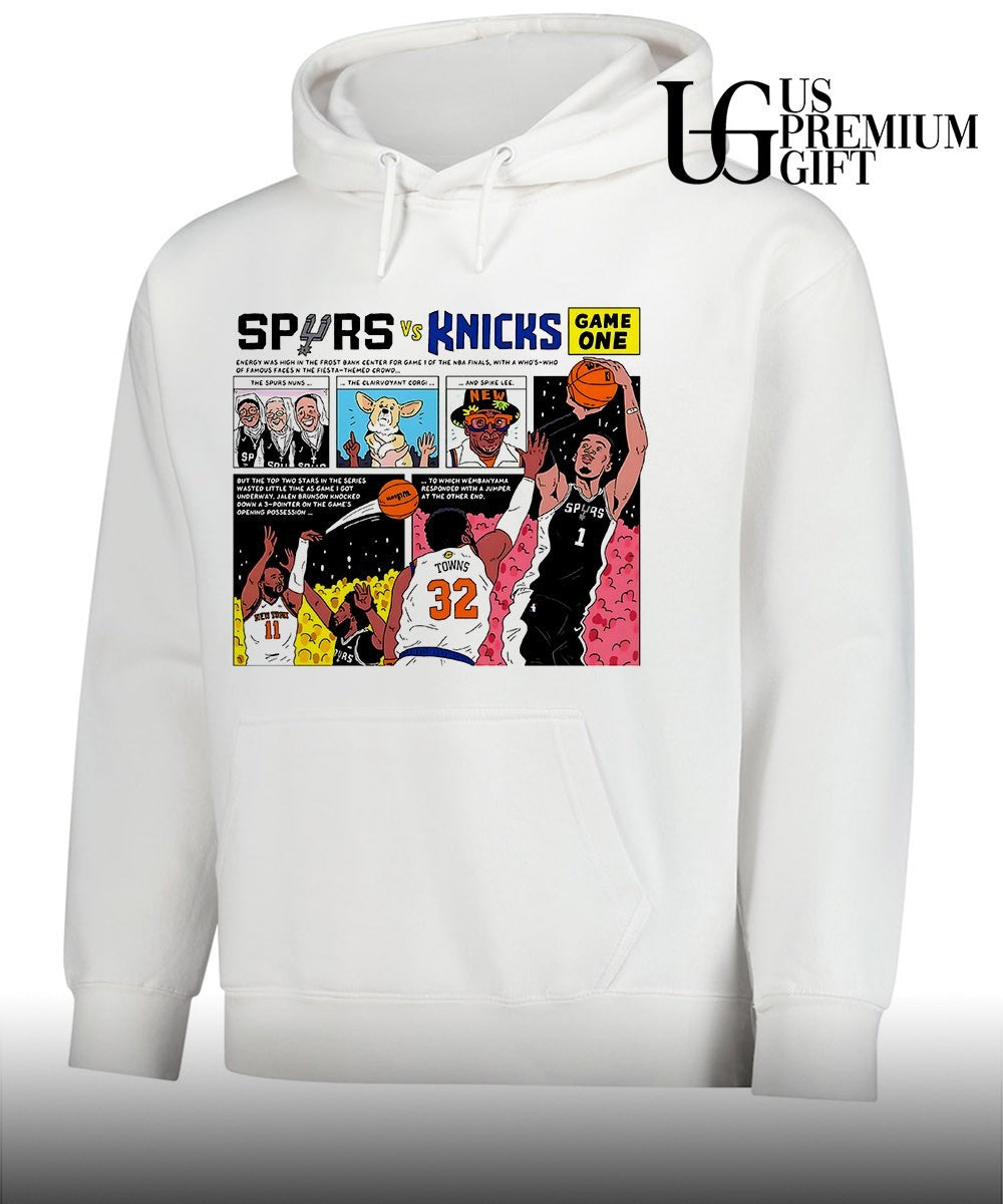 Victor Wembanyama Jalen Brunson Karl-Anthony Towns Spurs Knicks NBA Game One shirt Unisex