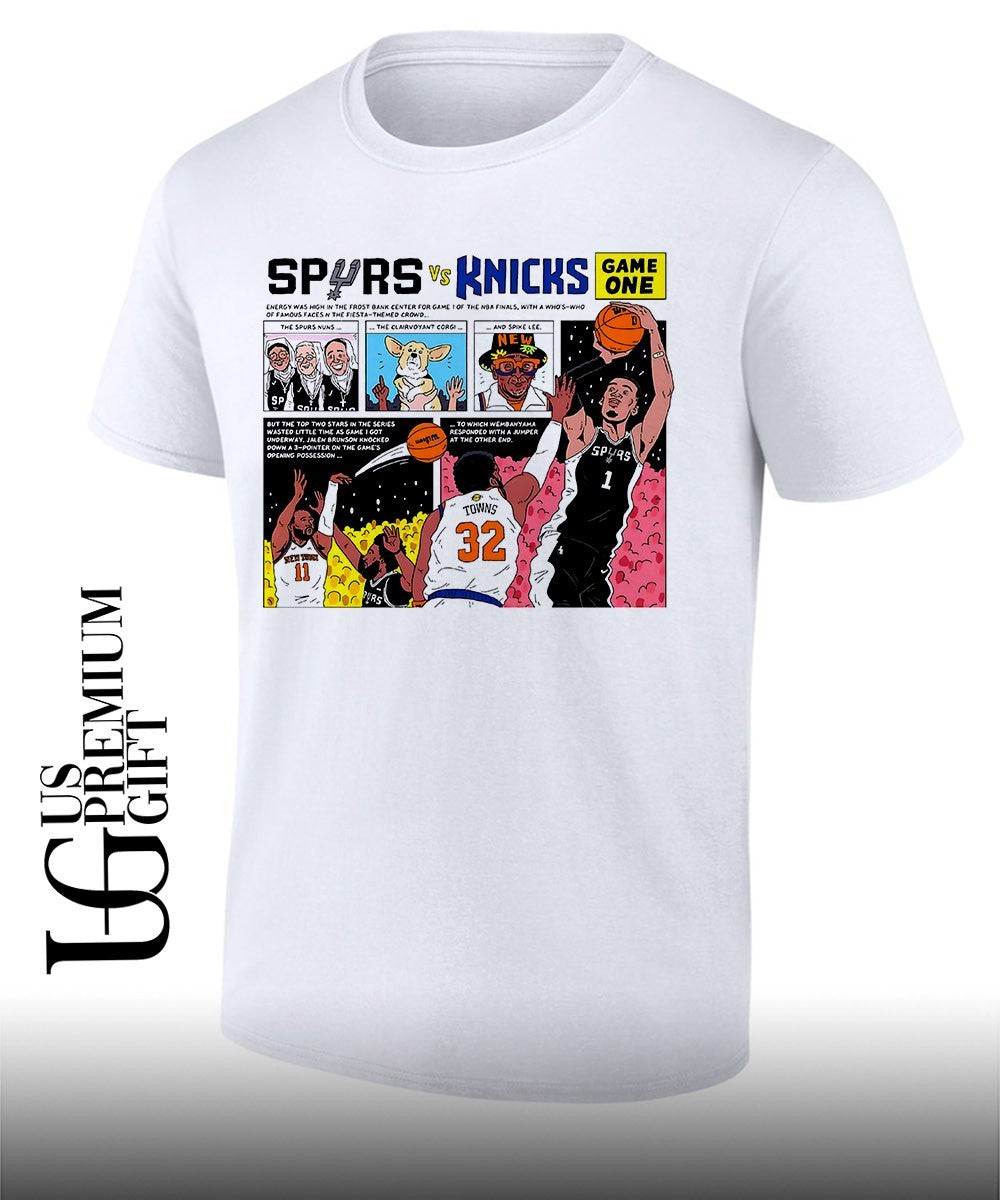Victor Wembanyama Jalen Brunson Karl-Anthony Towns Spurs Knicks NBA Game One shirt Unisex