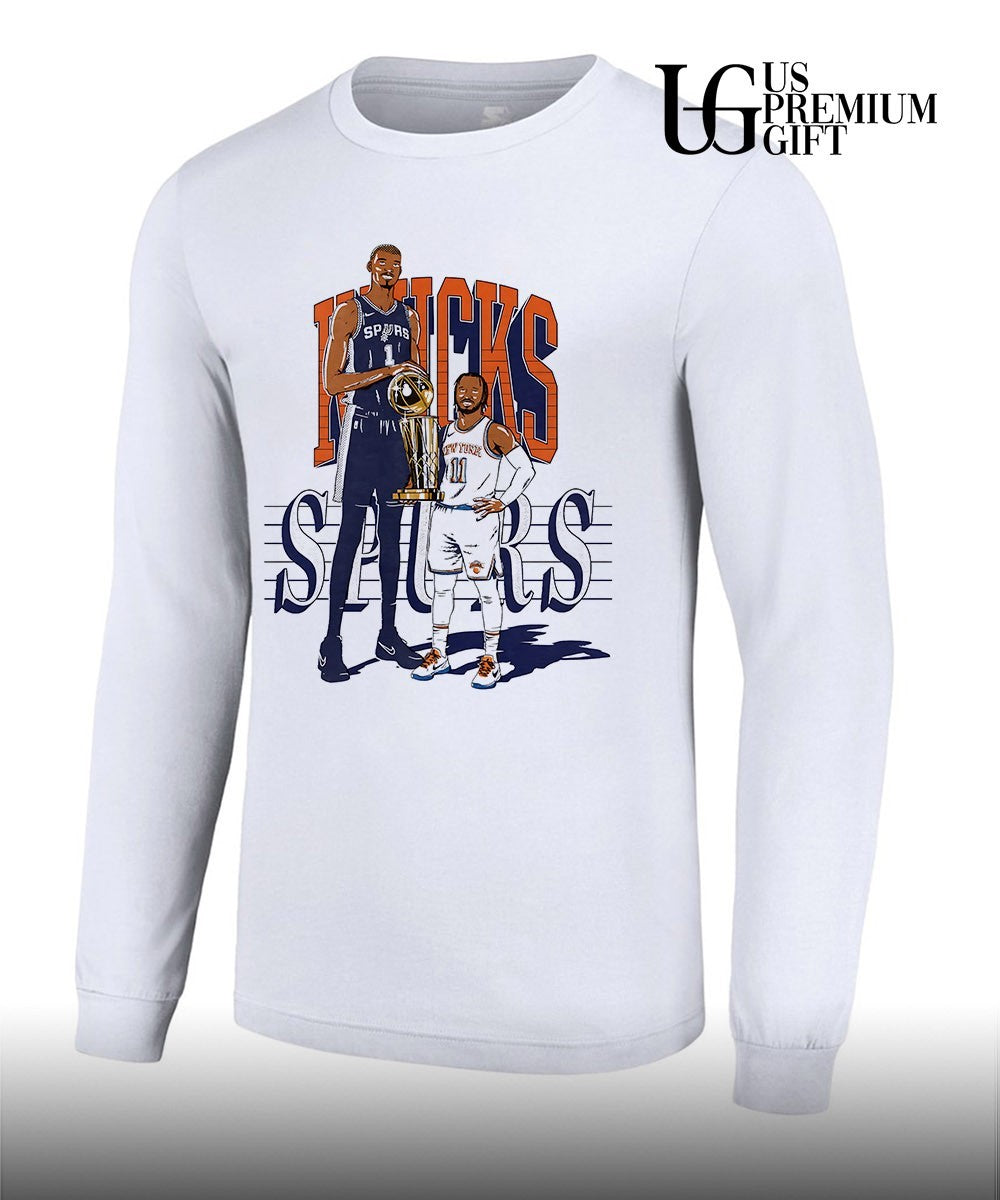Victor Wembanyama Jalen Brunson NBA Finals Knicks Spurs NBA 2026 shirt Unisex