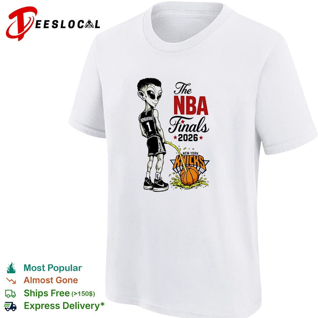 Victor Wembanyama Peeing On Alien Cartoon Anti Knicks Finals 2026 shirt Unisex