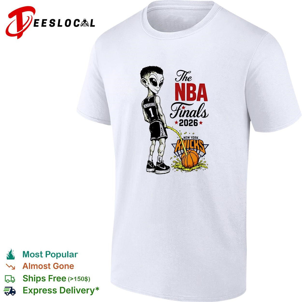 Victor Wembanyama Peeing On Alien Cartoon Anti Knicks Finals 2026 shirt Unisex