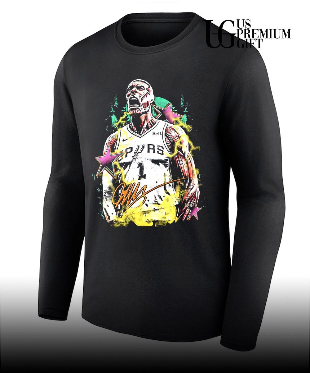 Victor Wembanyama San Antonio Spurs Attack on Titan Colossal Titan Spurs 1 Self shirt Unisex