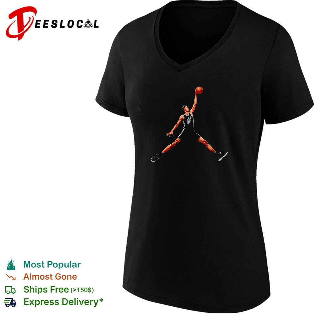 Victor Wembanyama San Antonio Spurs Jumpman silhouette dunk art shirt Unisex