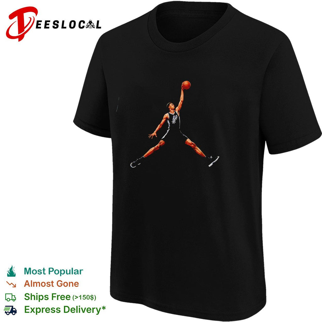 Victor Wembanyama San Antonio Spurs Jumpman silhouette dunk art shirt Unisex