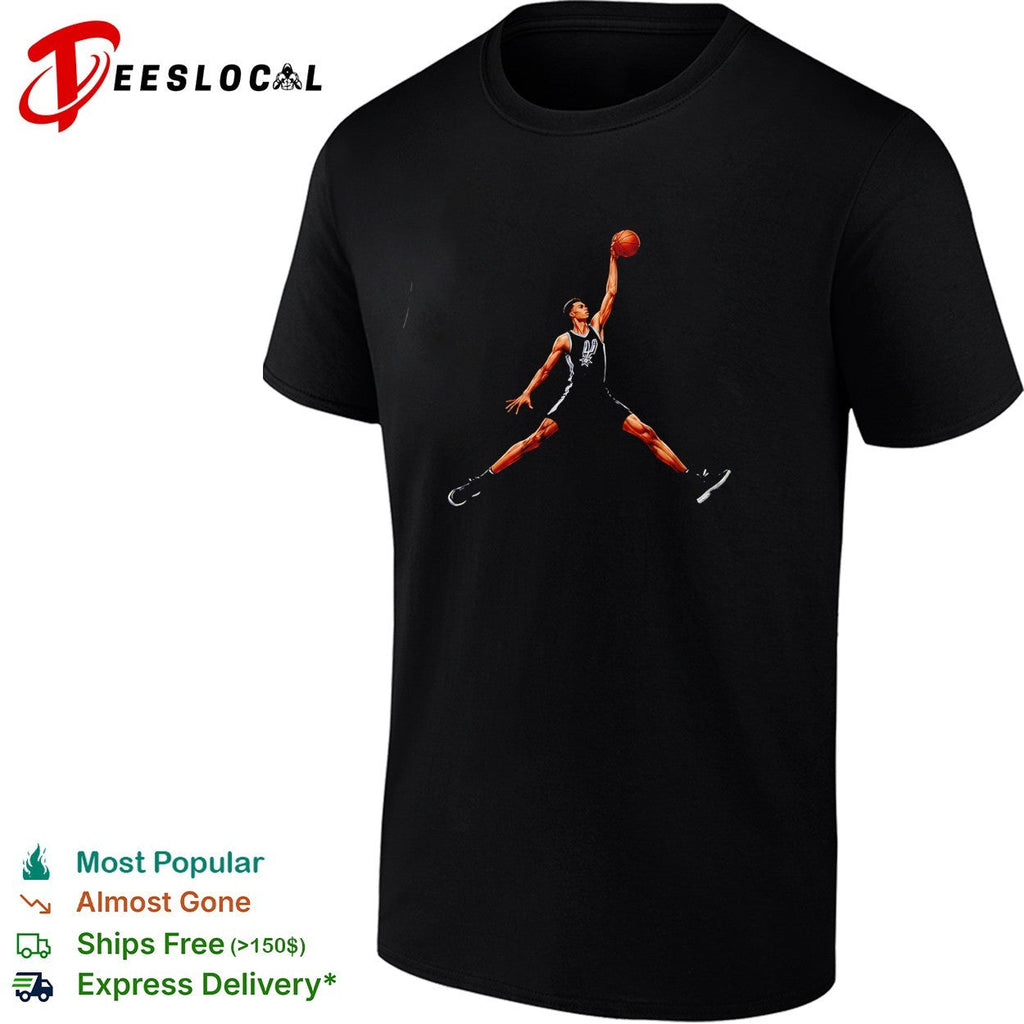 Victor Wembanyama San Antonio Spurs Jumpman silhouette dunk art shirt Unisex
