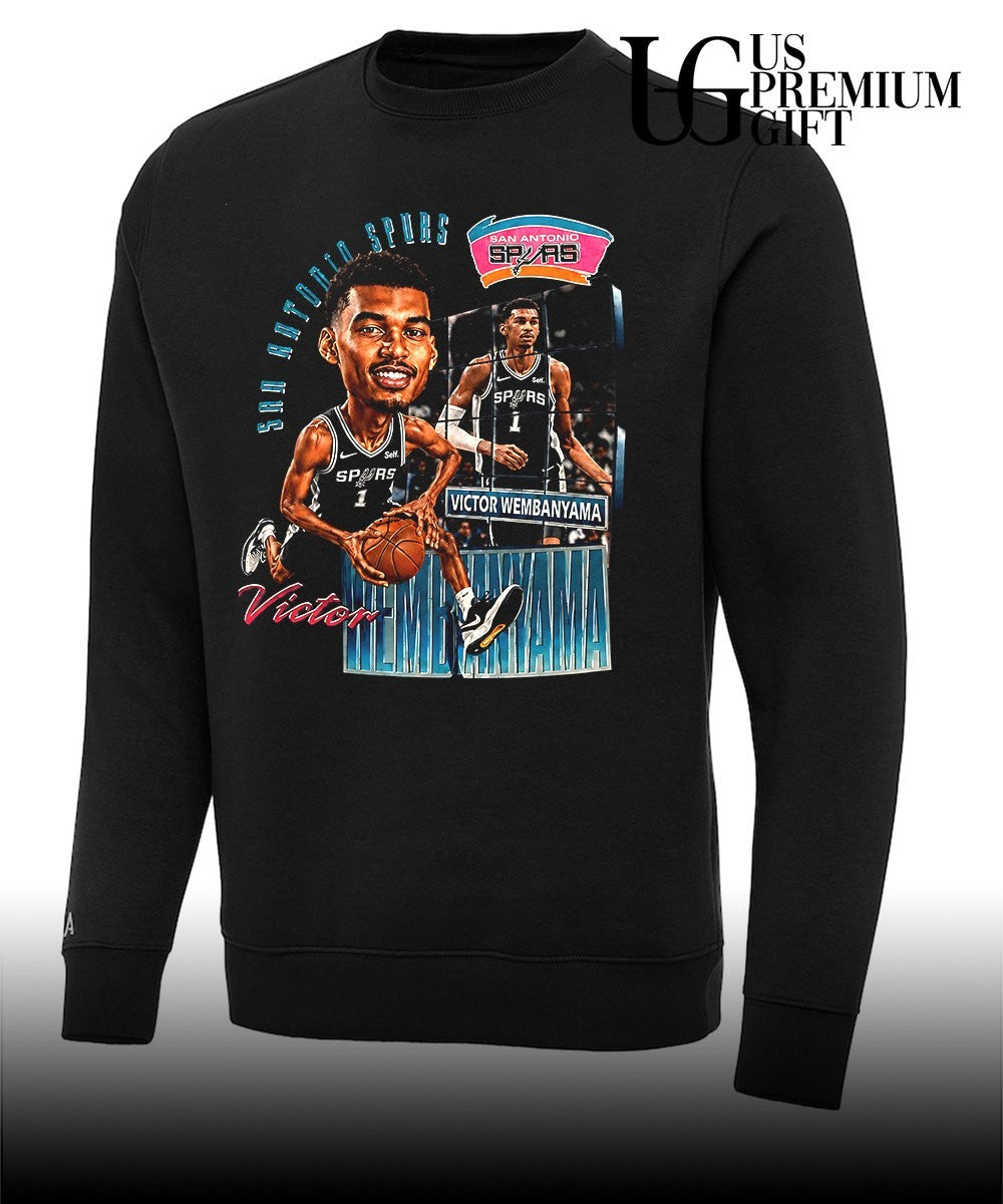 Victor Wembanyama San Antonio Spurs NBA Basketball player caricature shirt Unisex