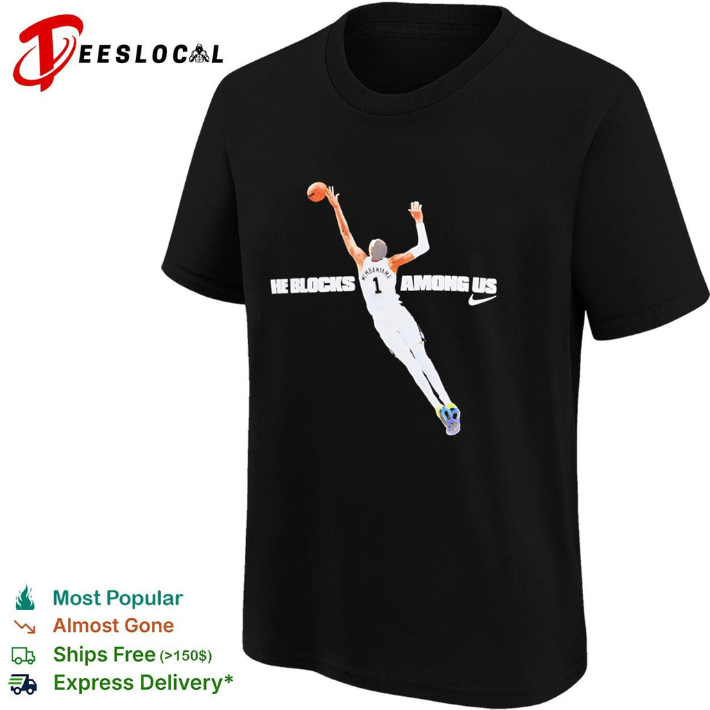 Victor Wembanyama San Antonio Spurs NBA He Blocks Among Us t shirt Unisex