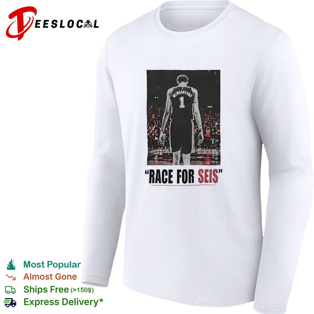 Victor Wembanyama San Antonio Spurs NBA Race for Seis shirt Unisex