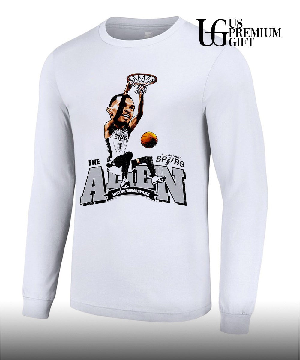 Victor Wembanyama San Antonio Spurs NBA The Alien caricature shirt Unisex