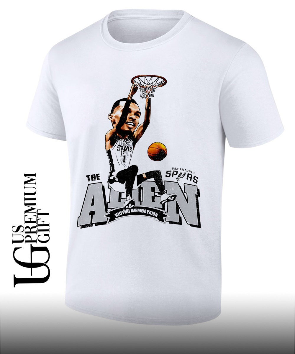 Victor Wembanyama San Antonio Spurs NBA The Alien caricature shirt Unisex