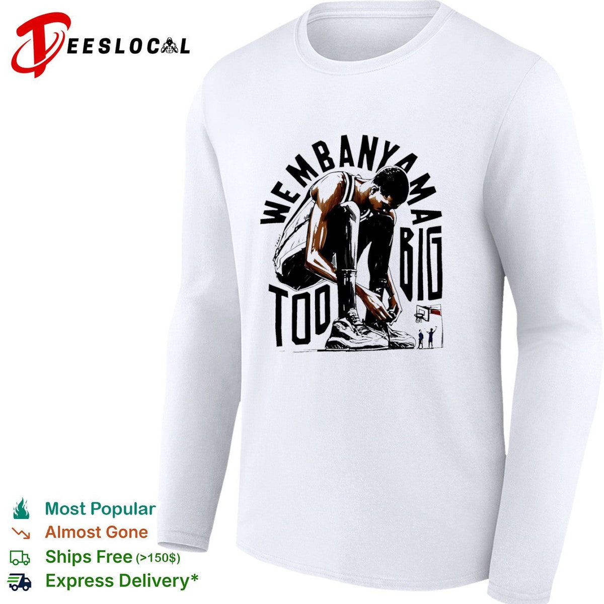 Victor Wembanyama San Antonio Spurs NBA Wembanyama too big shirt Unisex