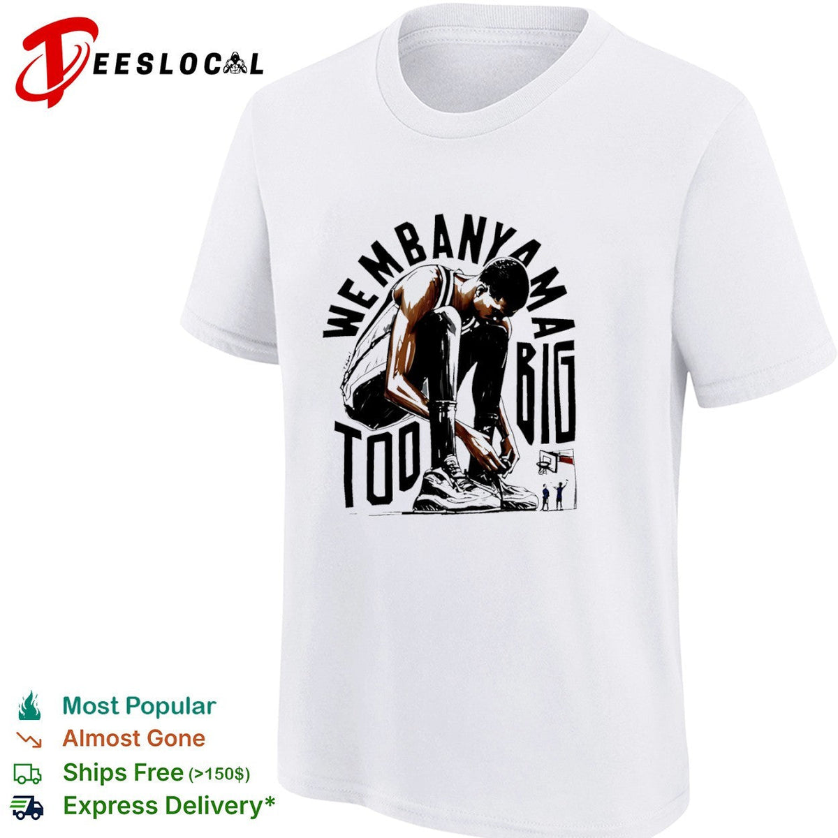 Victor Wembanyama San Antonio Spurs NBA Wembanyama too big shirt Unisex