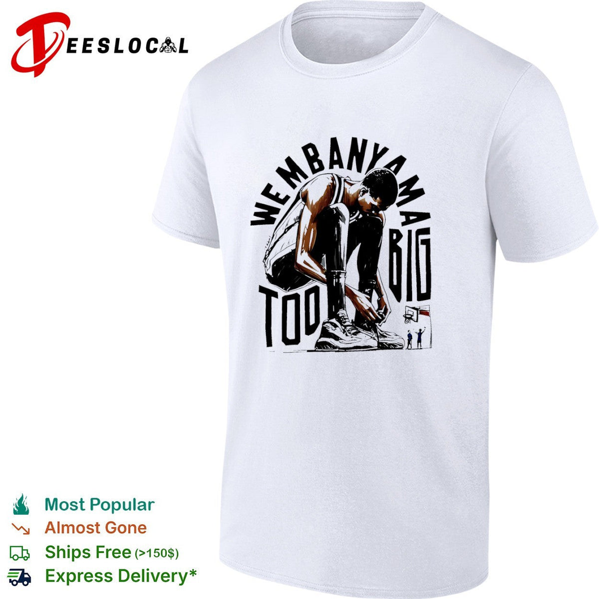 Victor Wembanyama San Antonio Spurs NBA Wembanyama too big shirt Unisex