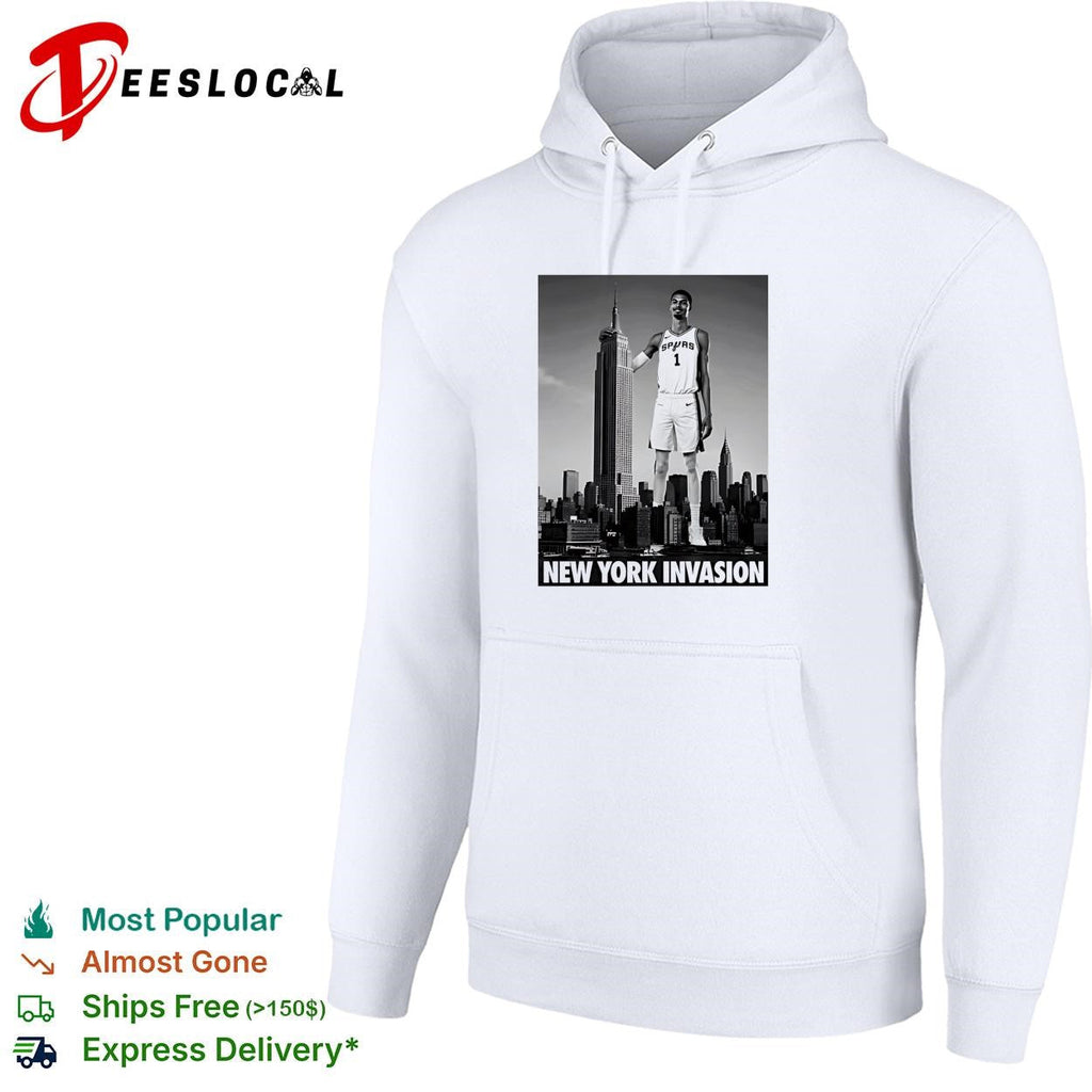 Victor Wembanyama San Antonio Spurs New York invasion giant skyline shirt Unisex
