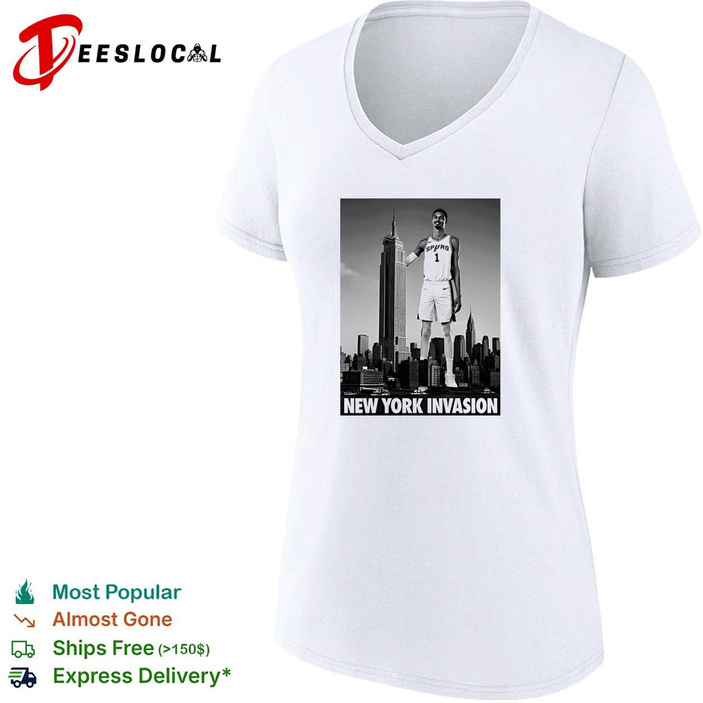 Victor Wembanyama San Antonio Spurs New York invasion giant skyline shirt Unisex
