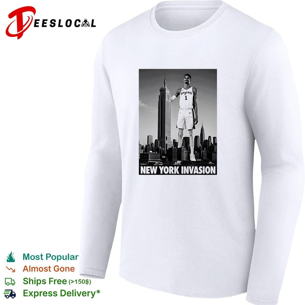 Victor Wembanyama San Antonio Spurs New York invasion giant skyline shirt Unisex