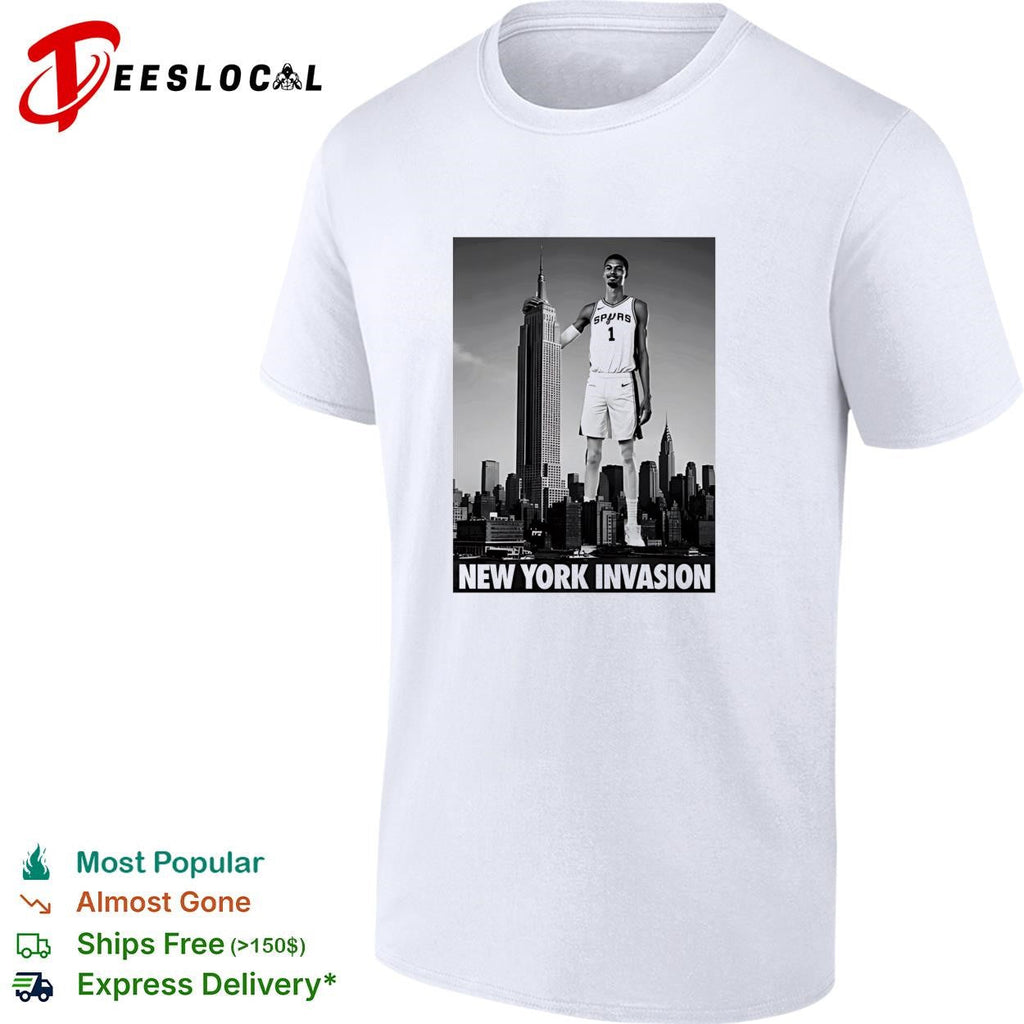 Victor Wembanyama San Antonio Spurs New York invasion giant skyline shirt Unisex