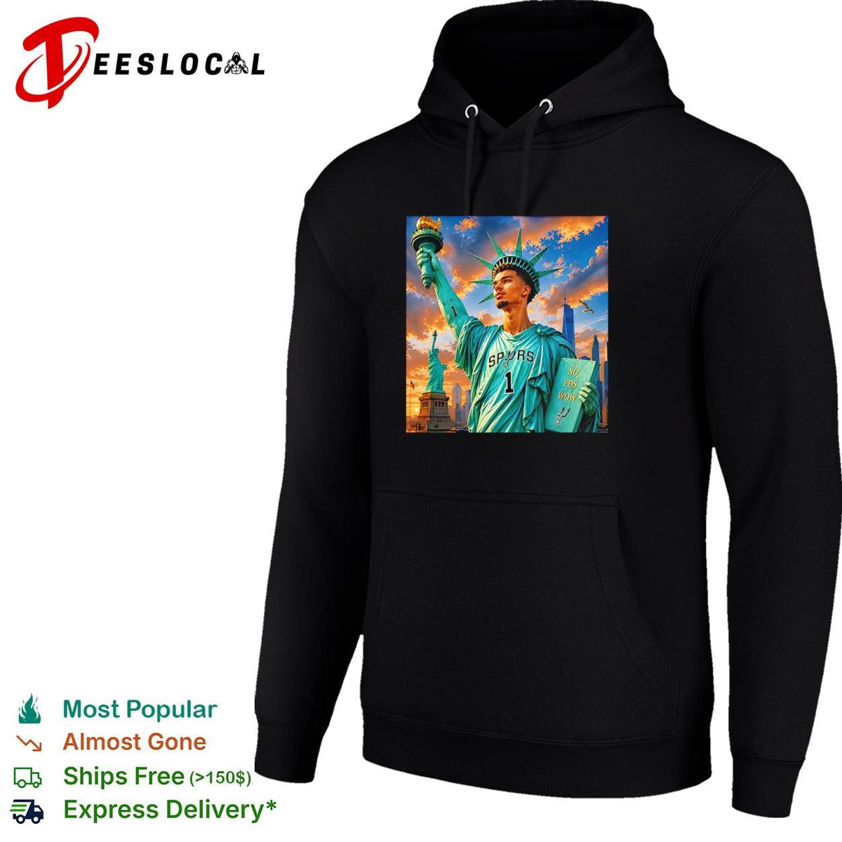 Victor Wembanyama San Antonio Spurs Statue of Liberty no you won’t white shirt Unisex