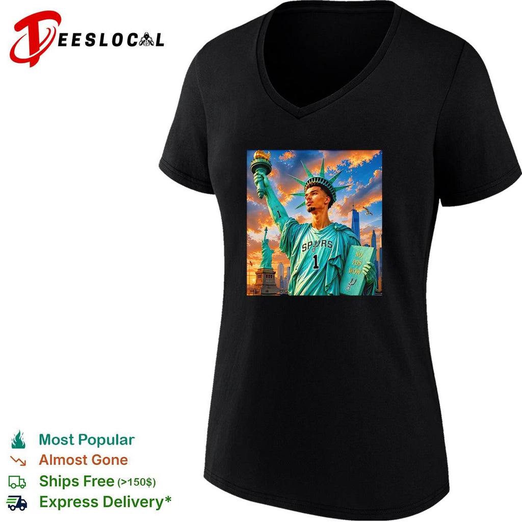 Victor Wembanyama San Antonio Spurs Statue of Liberty no you won’t white shirt Unisex