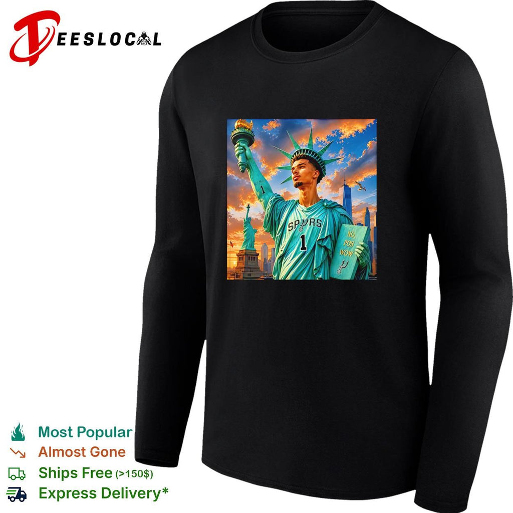 Victor Wembanyama San Antonio Spurs Statue of Liberty no you won’t white shirt Unisex
