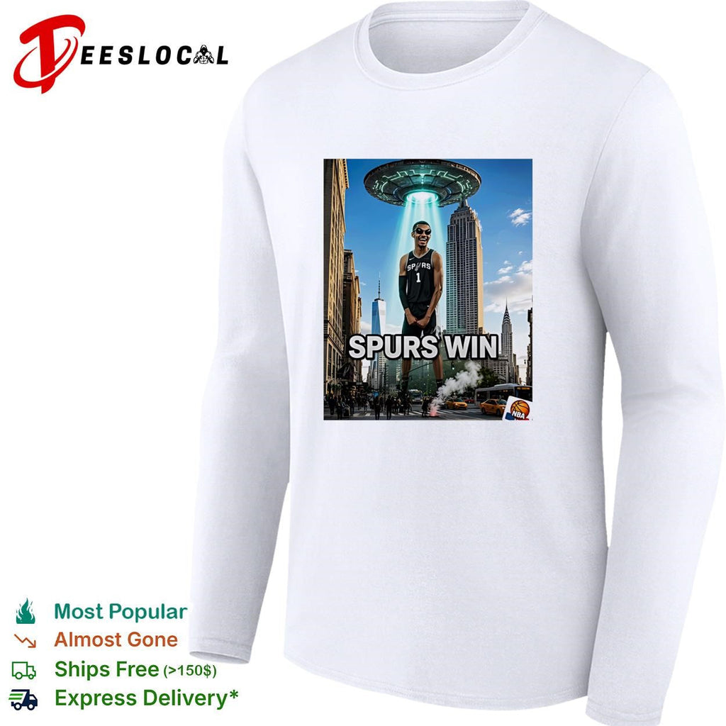 Victor Wembanyama San Antonio Spurs win UFO alien abduction New York shirt Unisex