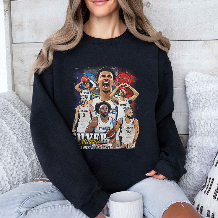 Victor Wembanyama Silver Medalist T Shirt Unisex