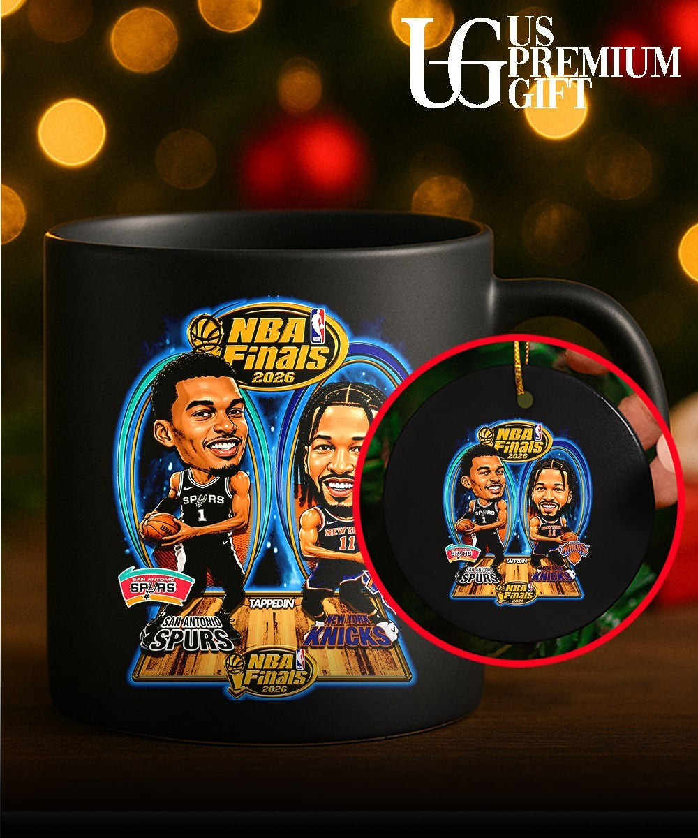 Victor Wembanyama Spurs and Jalen Brunson Knicks 2026 NBA Finals basketball caricature shirt