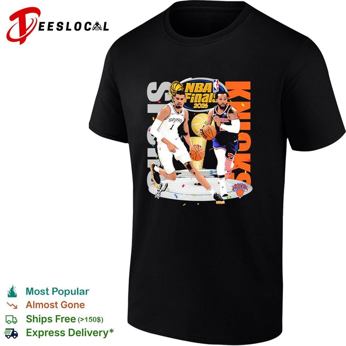Victor Wembanyama Spurs vs Jalen Brunson Knicks NBA Finals 2026 shirt Unisex