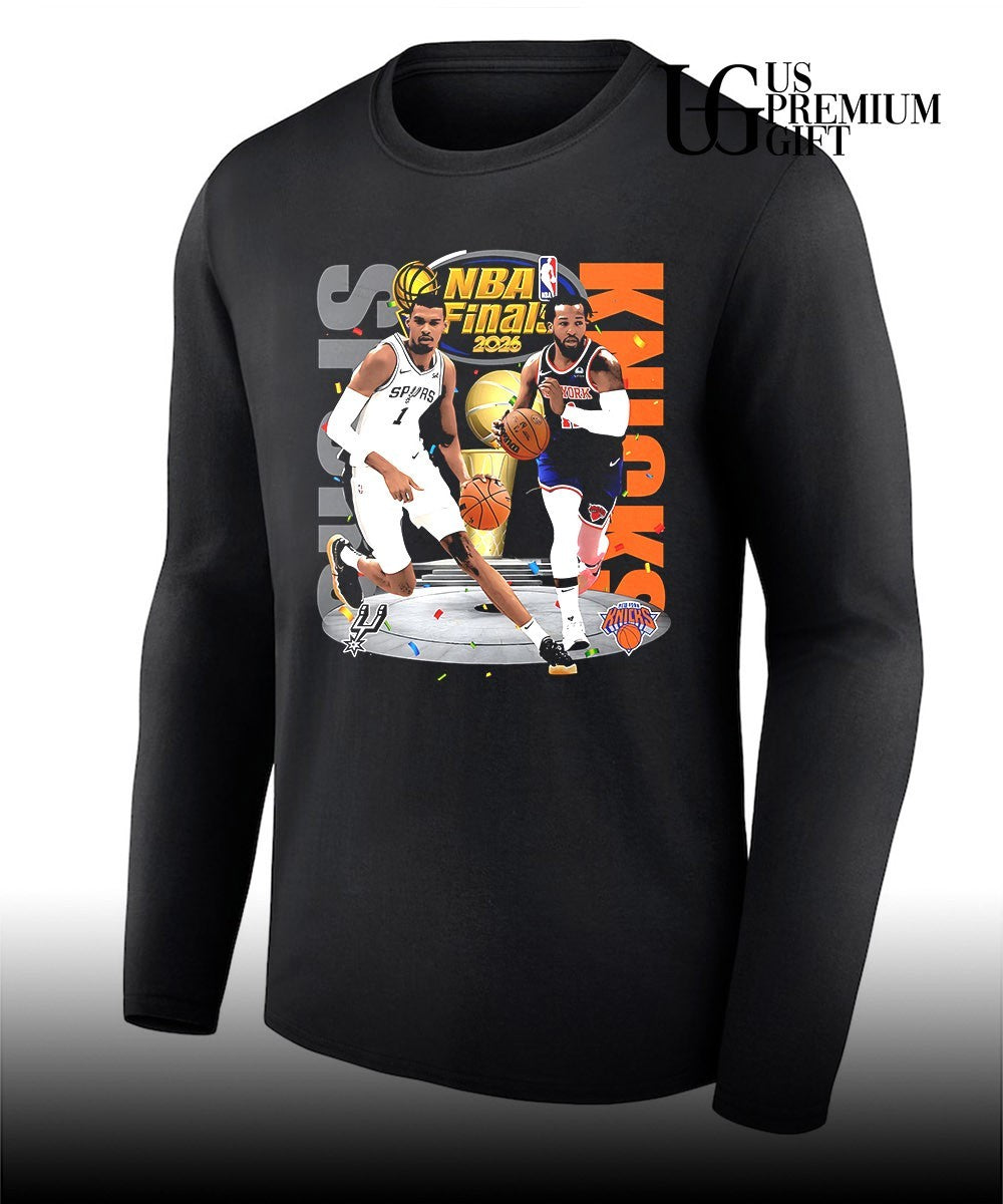 Victor Wembanyama Spurs vs Jalen Brunson Knicks NBA Finals 2026 trophy shirt Unisex