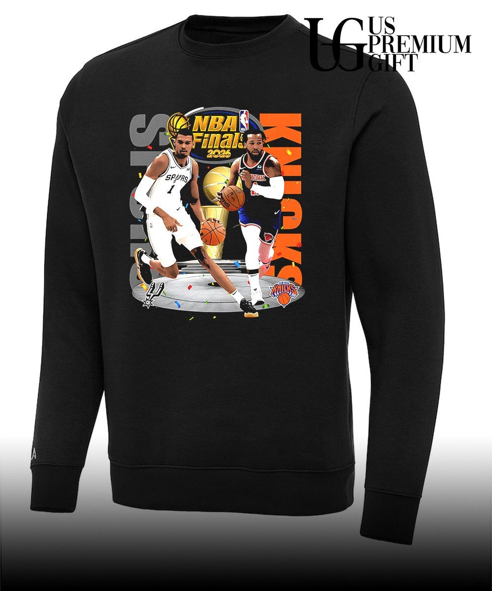 Victor Wembanyama Spurs vs Jalen Brunson Knicks NBA Finals 2026 trophy shirt Unisex