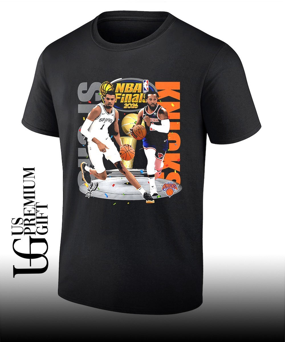 Victor Wembanyama Spurs vs Jalen Brunson Knicks NBA Finals 2026 trophy shirt Unisex