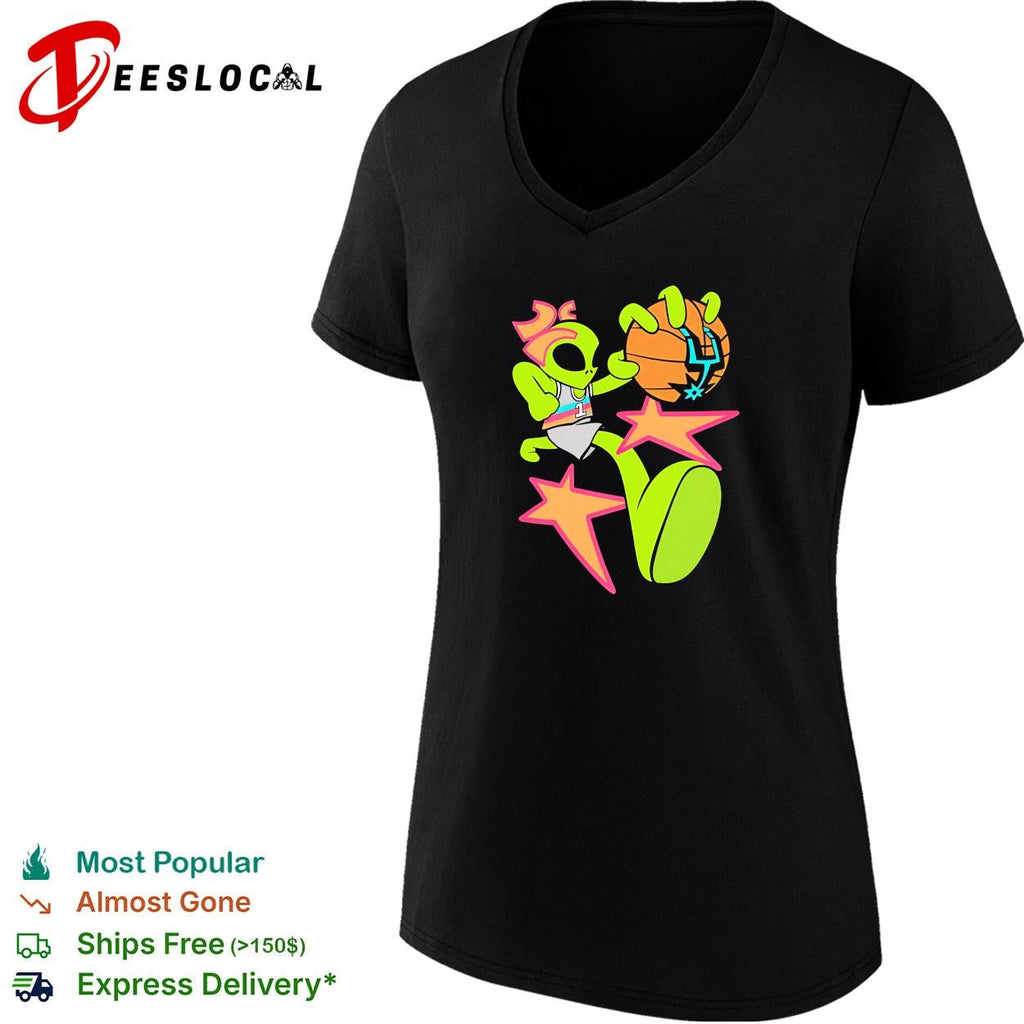 Victor Wembanyama alien cartoon San Antonio Spurs neon dunk stars shirt Unisex