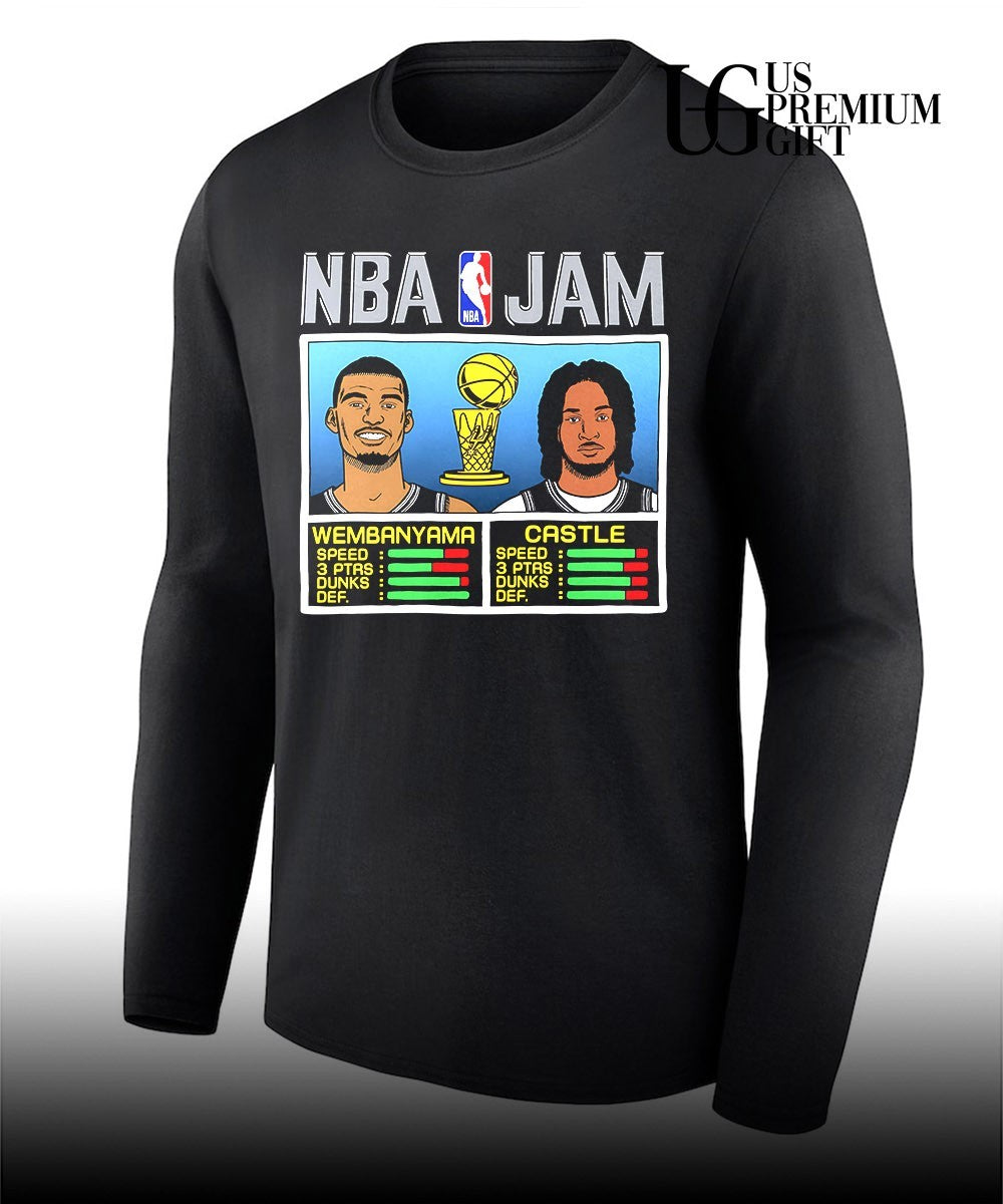 Victor Wembanyama and Stephon Castle San Antonio Spurs NBA Jam 2026 shirt Unisex