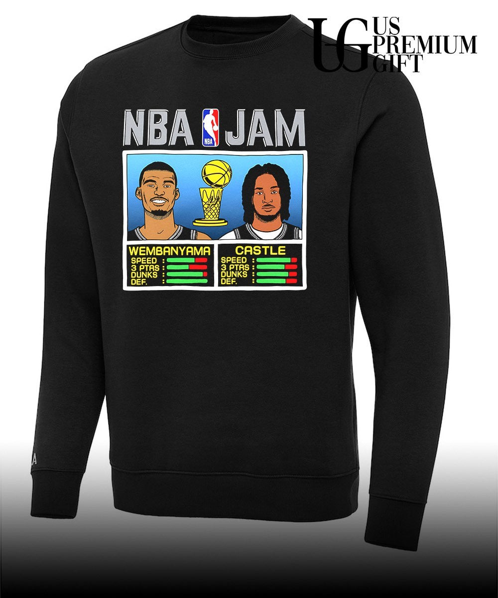 Victor Wembanyama and Stephon Castle San Antonio Spurs NBA Jam 2026 shirt Unisex
