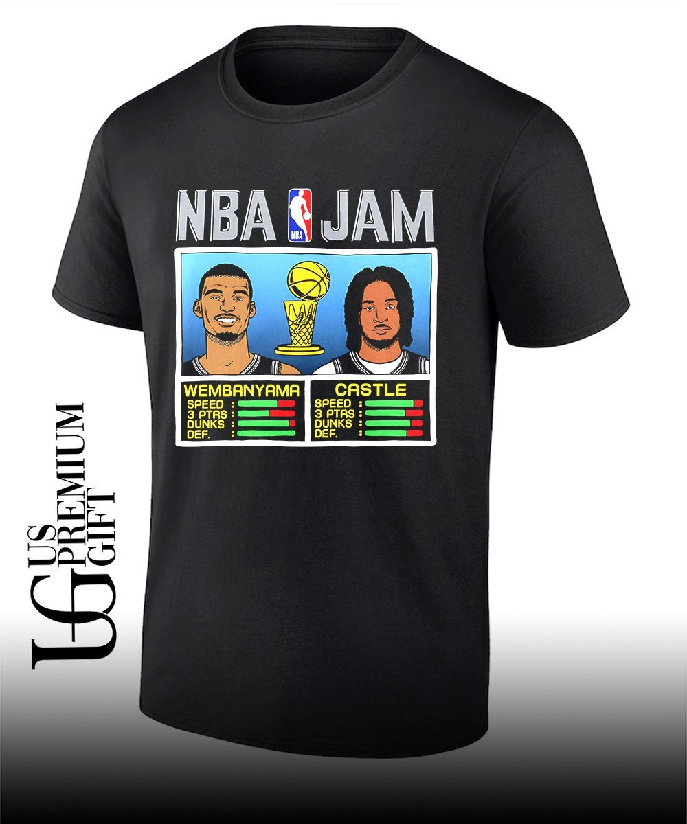 Victor Wembanyama and Stephon Castle San Antonio Spurs NBA Jam 2026 shirt Unisex