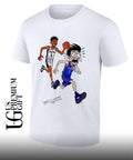 Victor Wembanyama chasing Chet Holmgren Spurs Thunder NBA basketball Finals 2026 NBA fan art shirt
