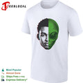 Victor Wembanyama half-face half-alien split portrait digital art shirt Unisex