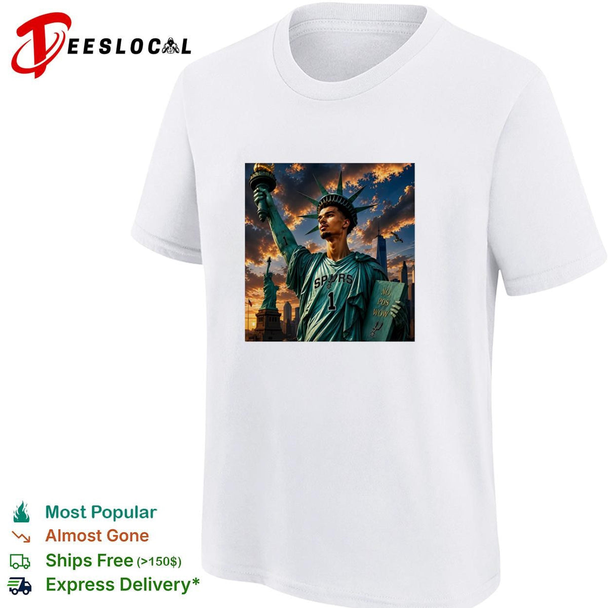 Victor Wemby x Statue of Liberty San Antonio Spurs New York City shirt Unisex