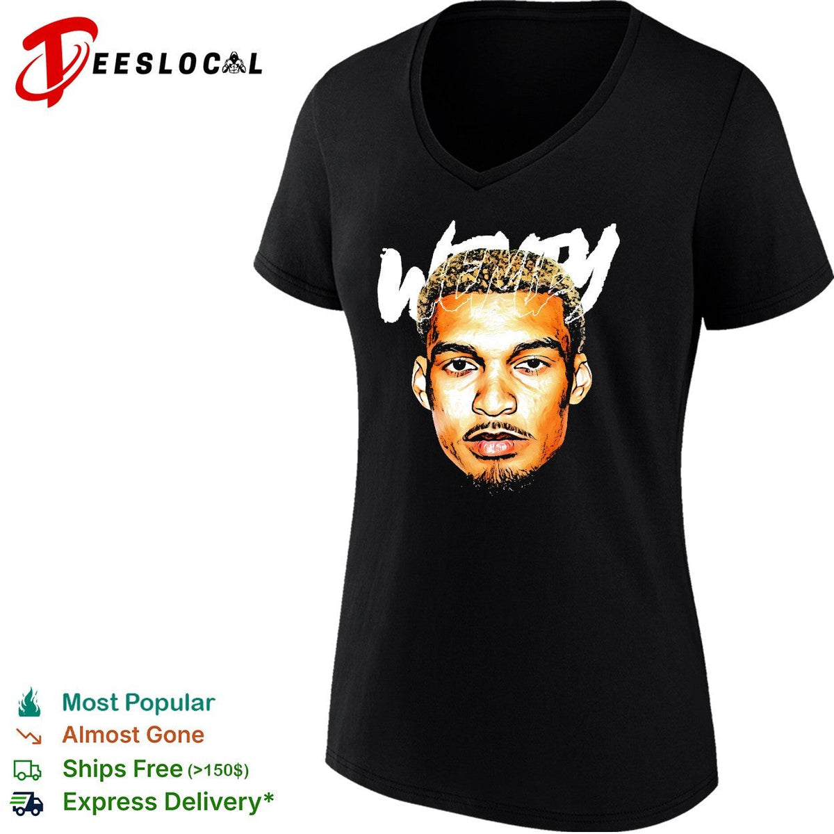 Victor Wenby basketball player portrait big head bold art shirt Unisex