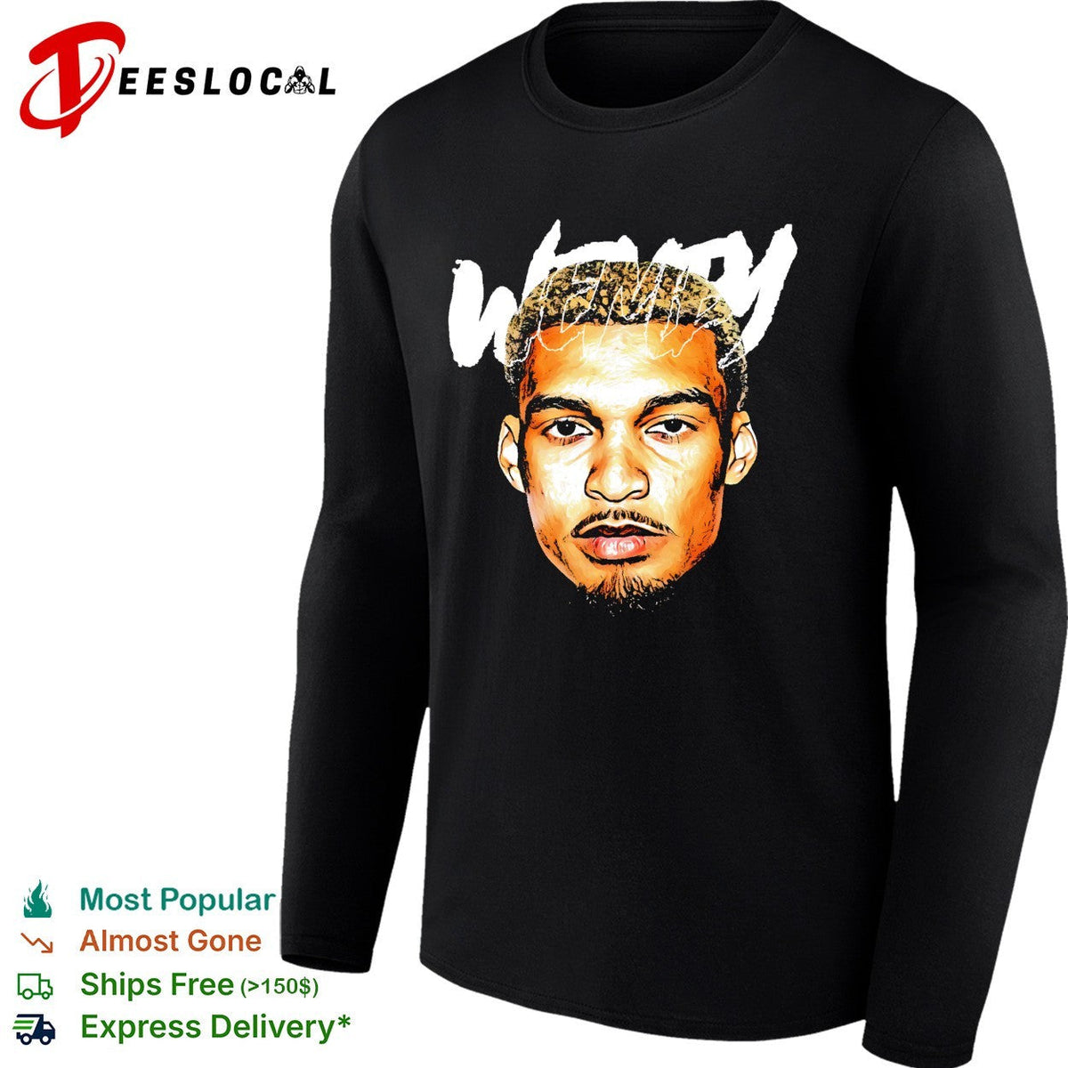 Victor Wenby basketball player portrait big head bold art shirt Unisex