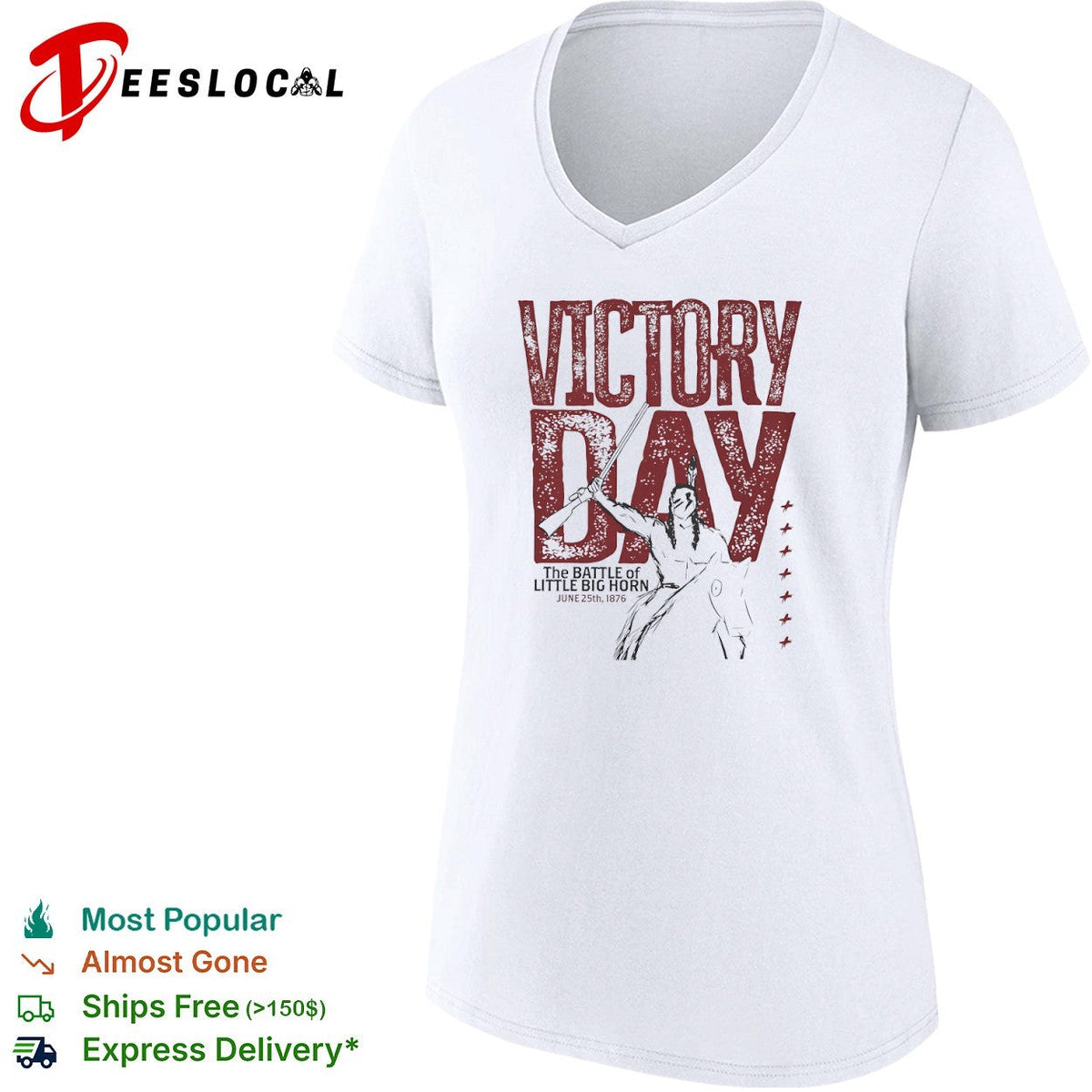 Victory Day The Battle of Little Big Horn June 25th 1876 Native American Warrior shirt Unisex