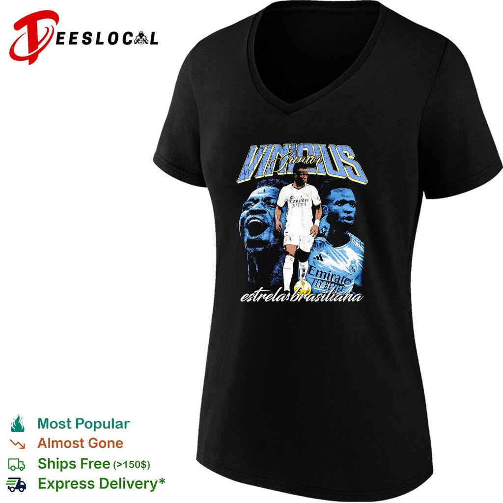 Vinicius Junior Real Madrid estrela brasileira portrait shirt Unisex