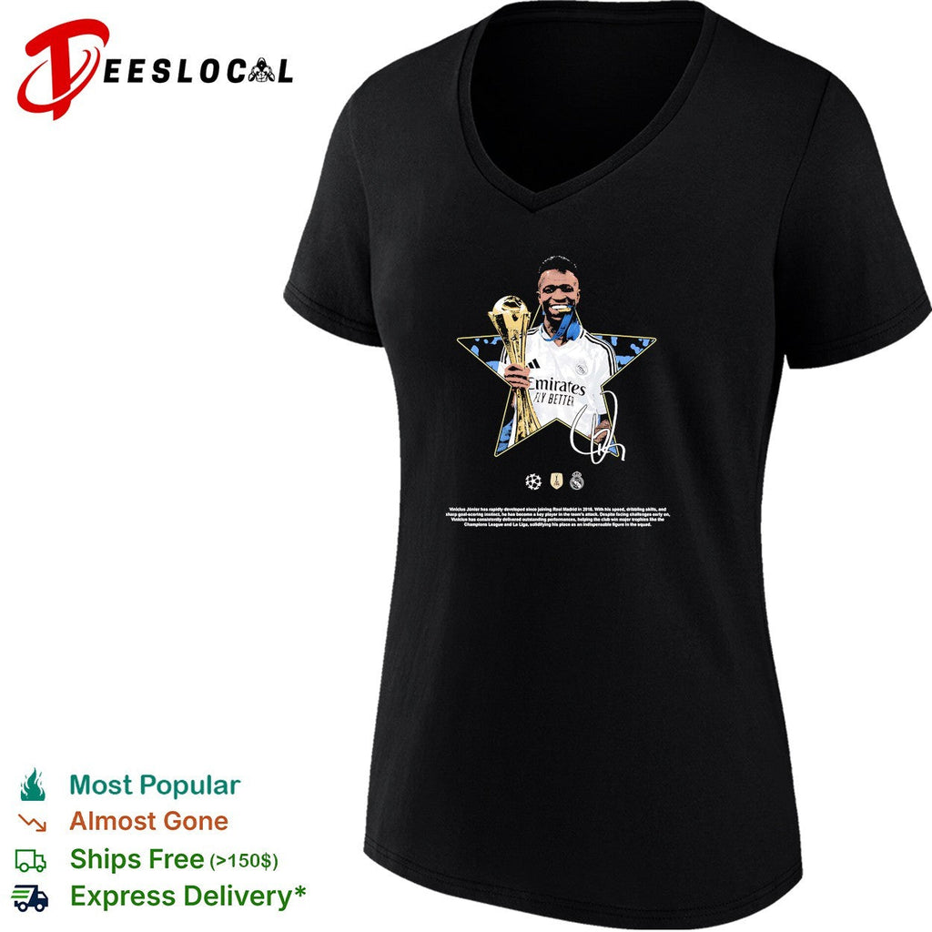 Vinicius Junior Real Madrid signature shirt Unisex